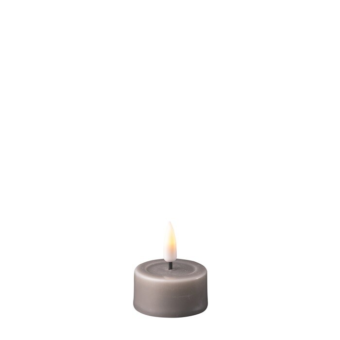 Grey LED Tealight Candle D: 4,1 * 4,5 cm (2 stuks)