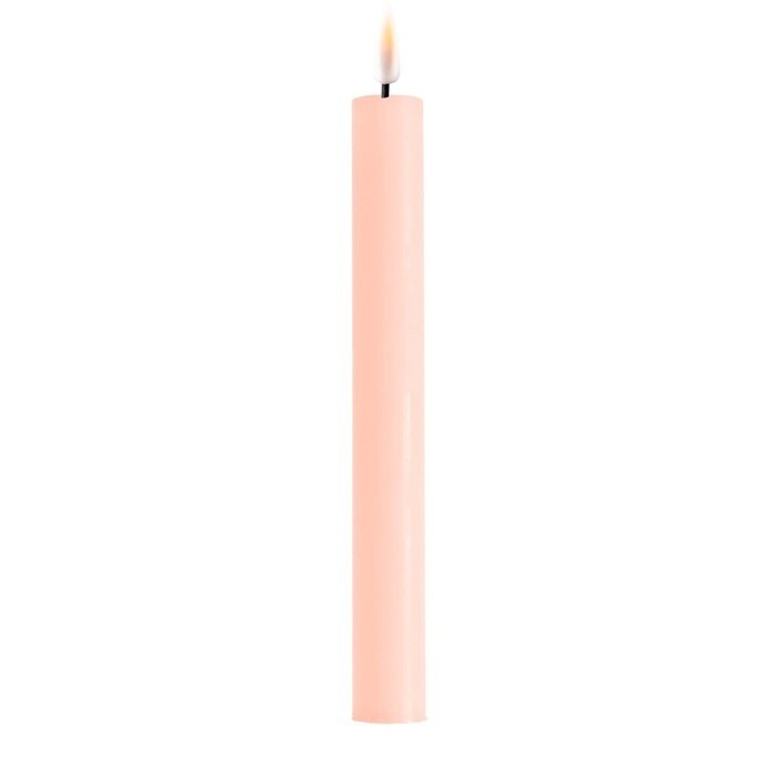 Light Pink LED Dinner Candle D: 2,2 * 24 cm (2 stuks)