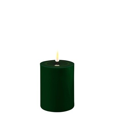 Dark Green LED Candle D: 7,5 * 10 cm