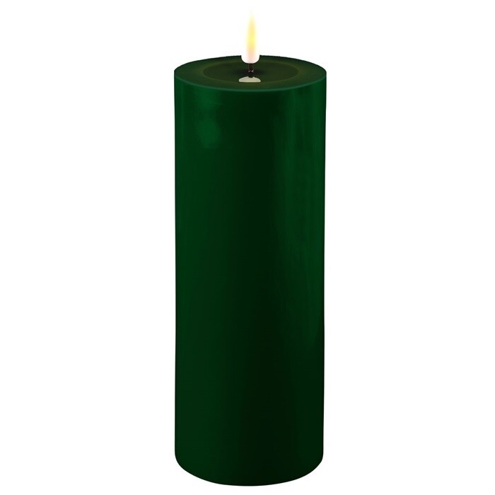 Dark Green LED Candle D: 7,5 * 20 cm