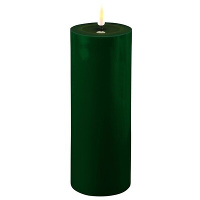 Dark Green LED Candle D: 7,5 * 20 cm