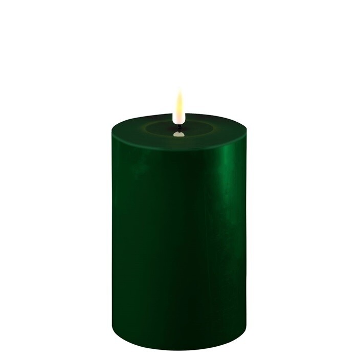 Dark Green LED Candle D: 10 * 15 cm