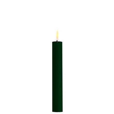 Dark Green LED Dinner Candle D: 2,2 * 15 cm (2 stuks)