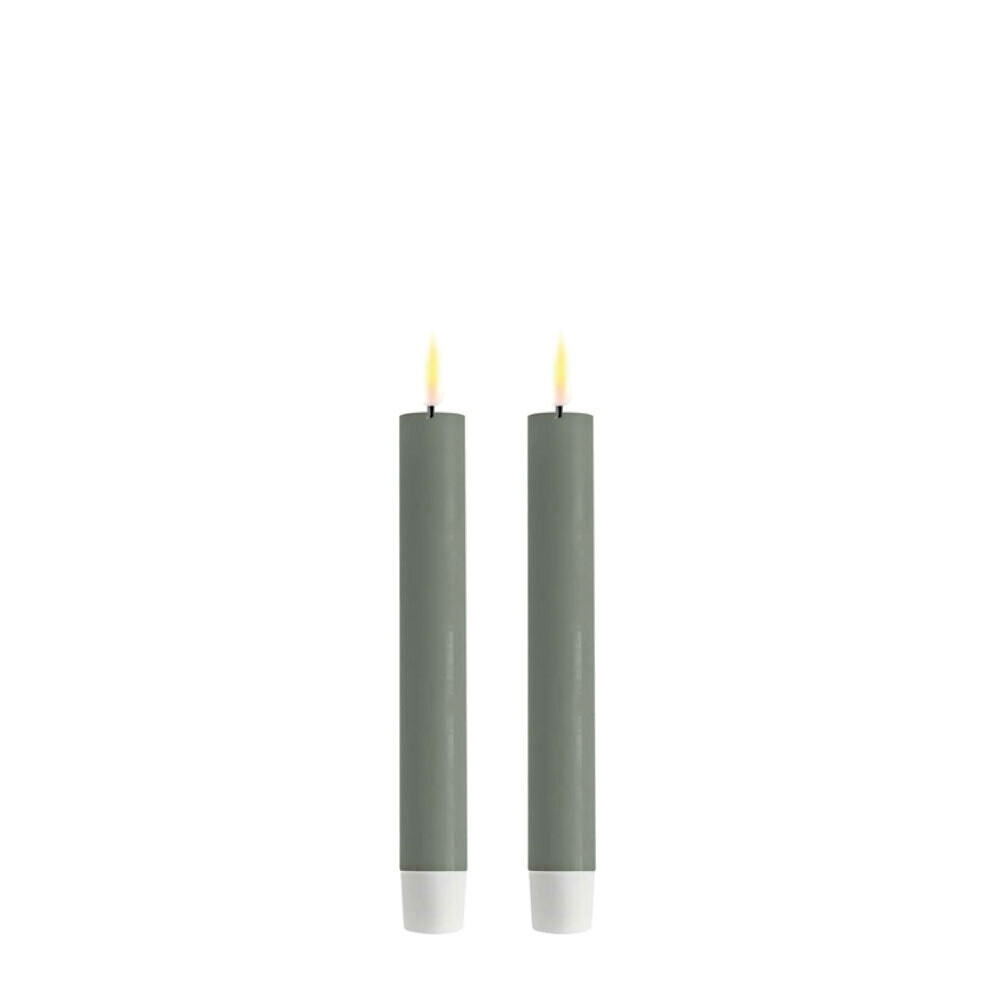 Salvie Green LED Dinner Candle D: 2,2 * 15 cm (2 stuks)
