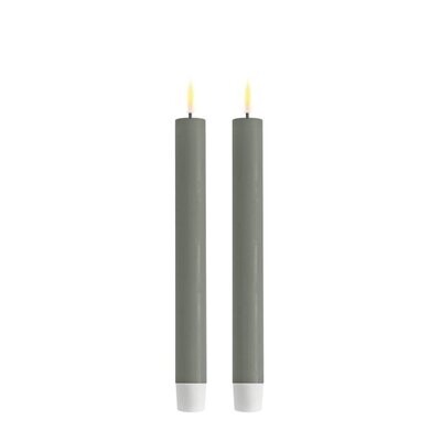 Salvie Green LED Dinner Candle D: 2,2 * 24 cm (2 stuks)