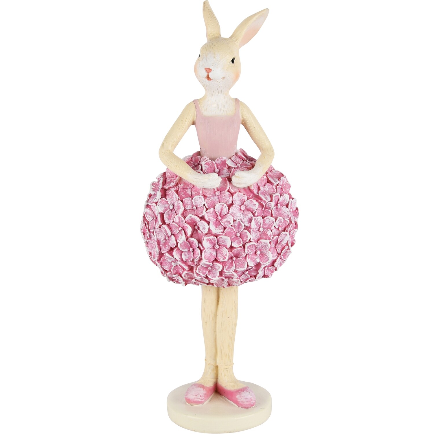 Bunny lady ballerina met bloemenrok roze