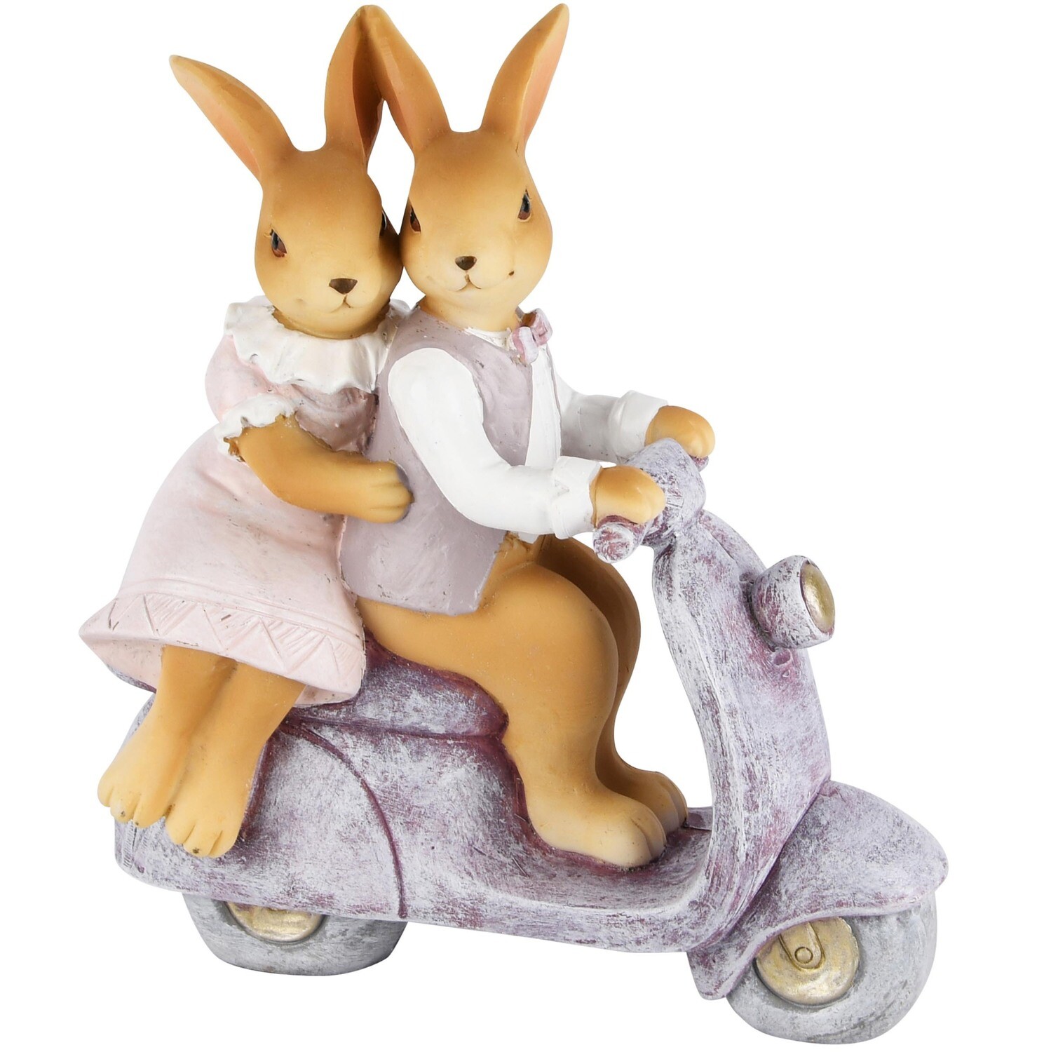 Bunny koppel op scooter