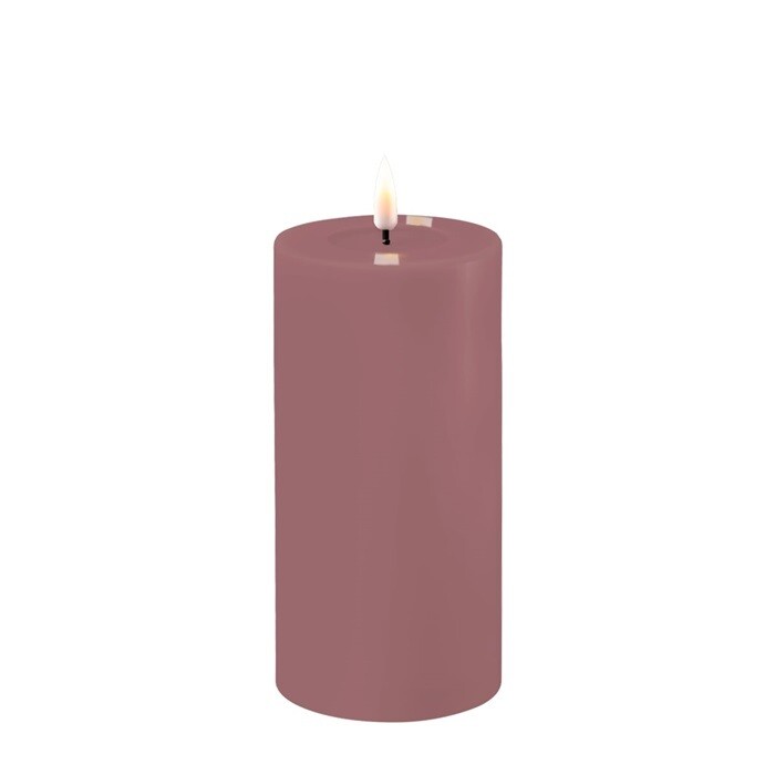Light Purple LED Candle D: 7,5 * 15 cm