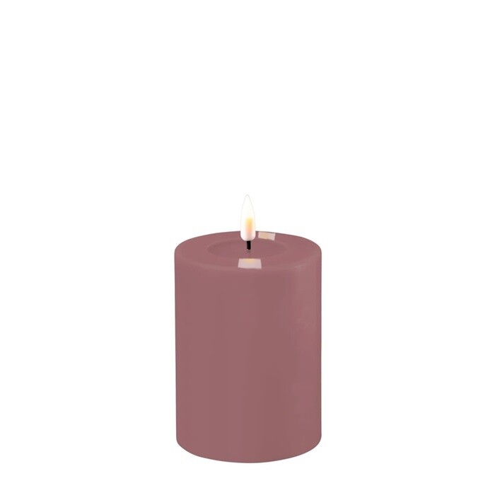 Light Purple LED Candle D: 7,5 * 10 cm