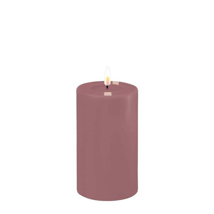 Light Purple LED Candle D: 7,5 * 12,5 cm