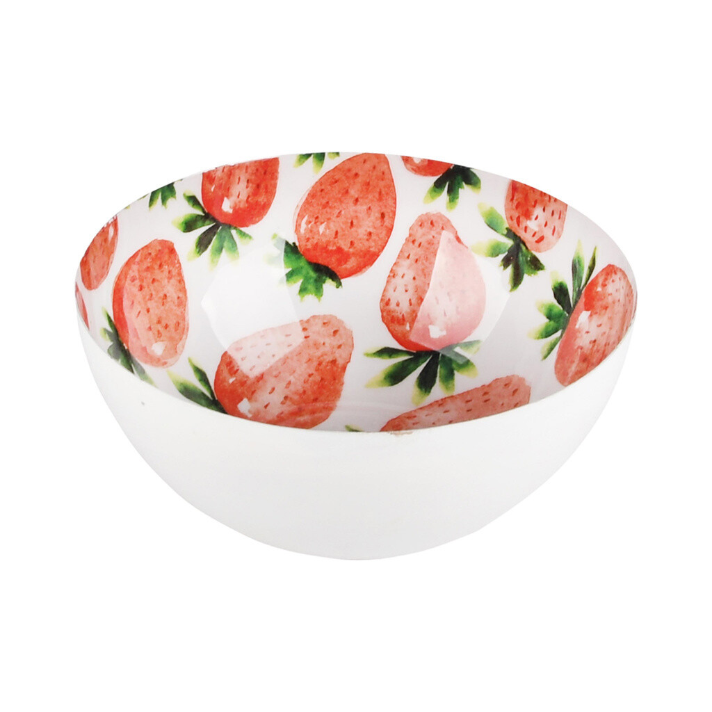 Bowl rond 'Fresh Strawberry' metaal klein