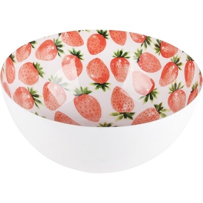 Bowl rond 'Fresh Strawberry' metaal groot