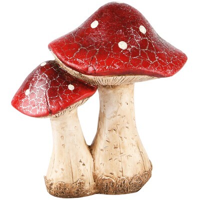 Koppel paddenstoelen met stippen rood/wit