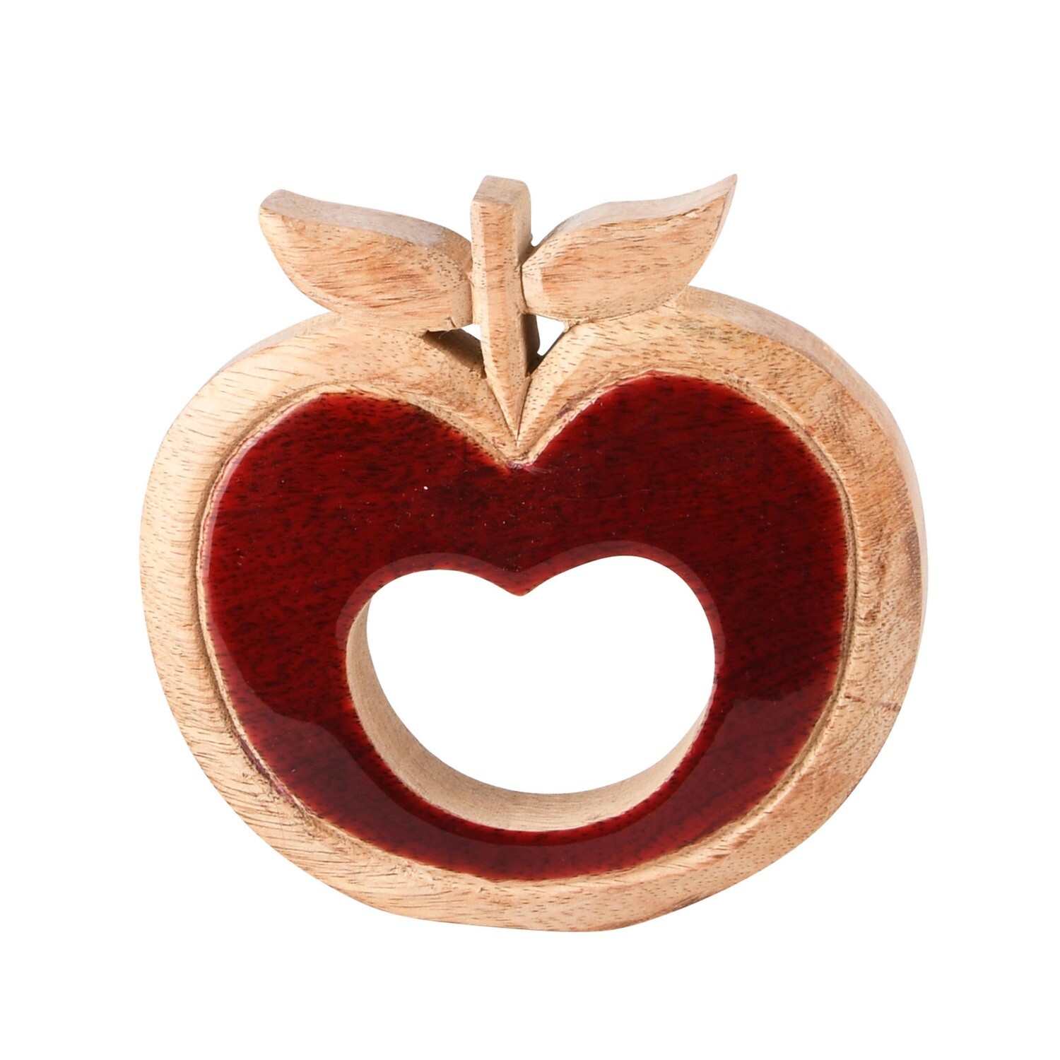 Deco appel rood/naturel hout