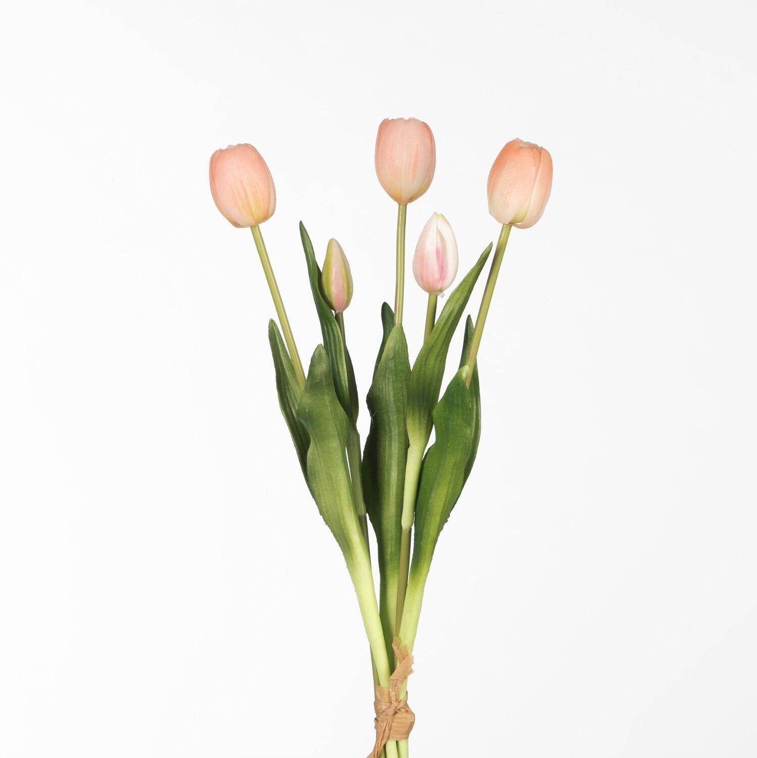 Real Touch Tulip Bundle x5 L43cm Light Pink