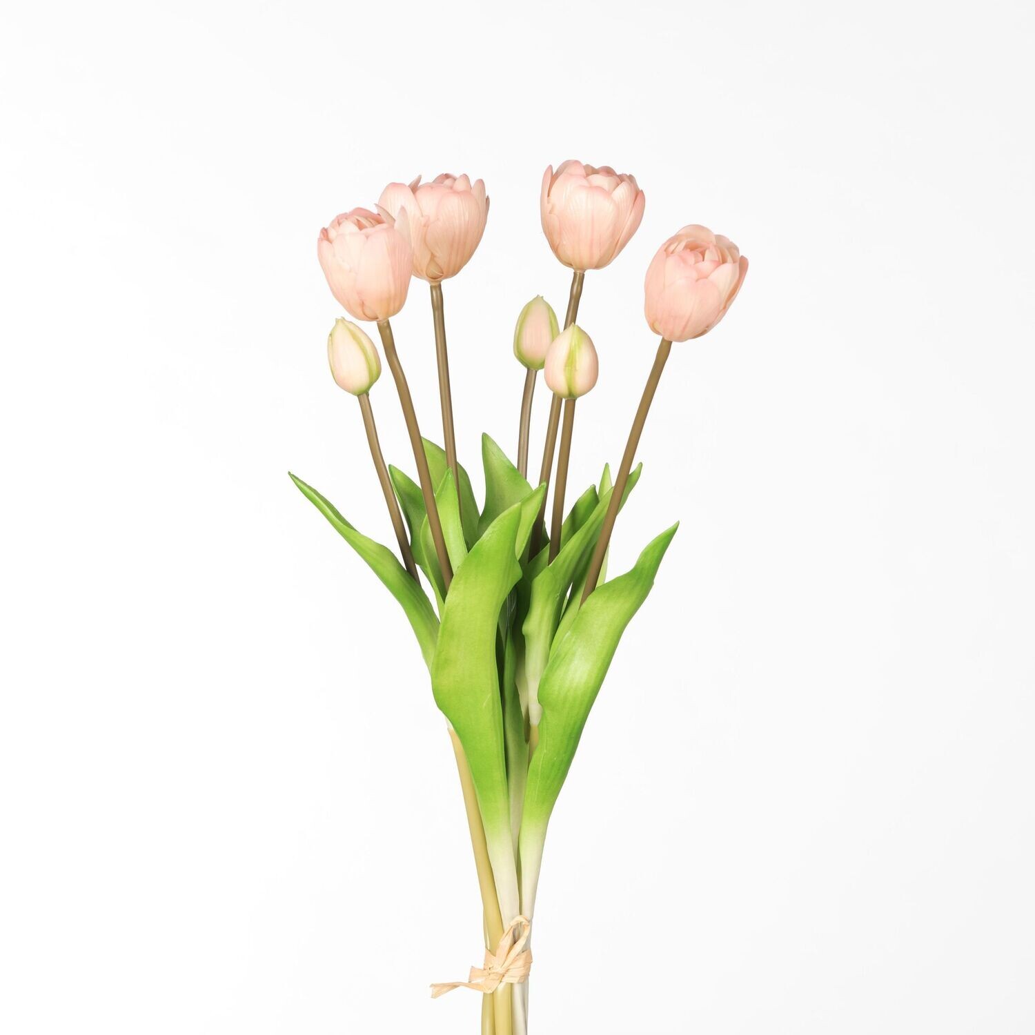Real Touch Tulip Dubble Bundle x7 L44cm Light Pink
