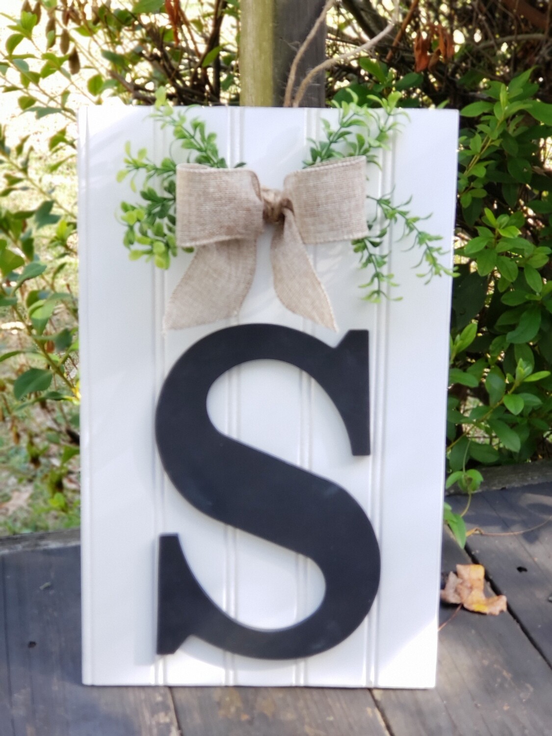 Shabby monogram sign