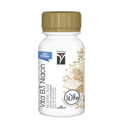 Nutrilife Vitamin B3 Niacin 60 capsules