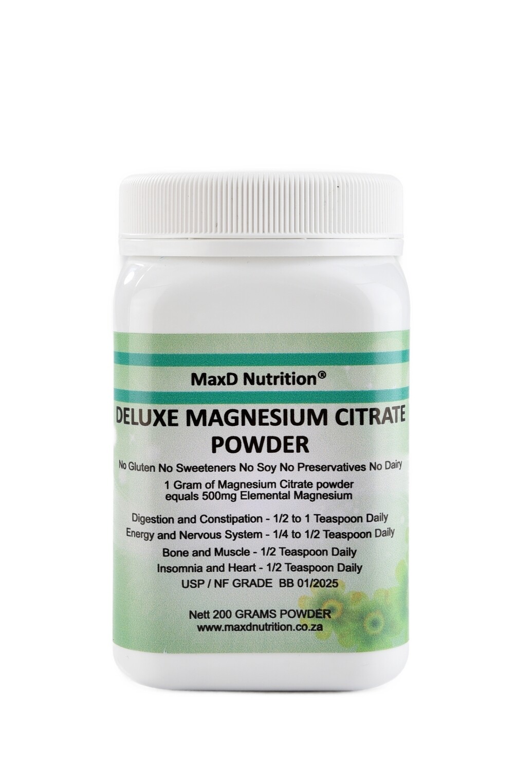 MaxD Nutrition Magnesium Citrate Powder 200g