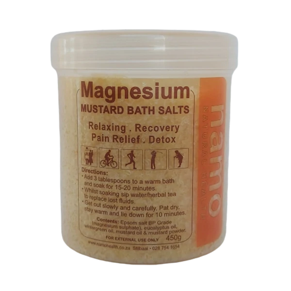 Namo Magnesium Mustard Bath Salts 450g