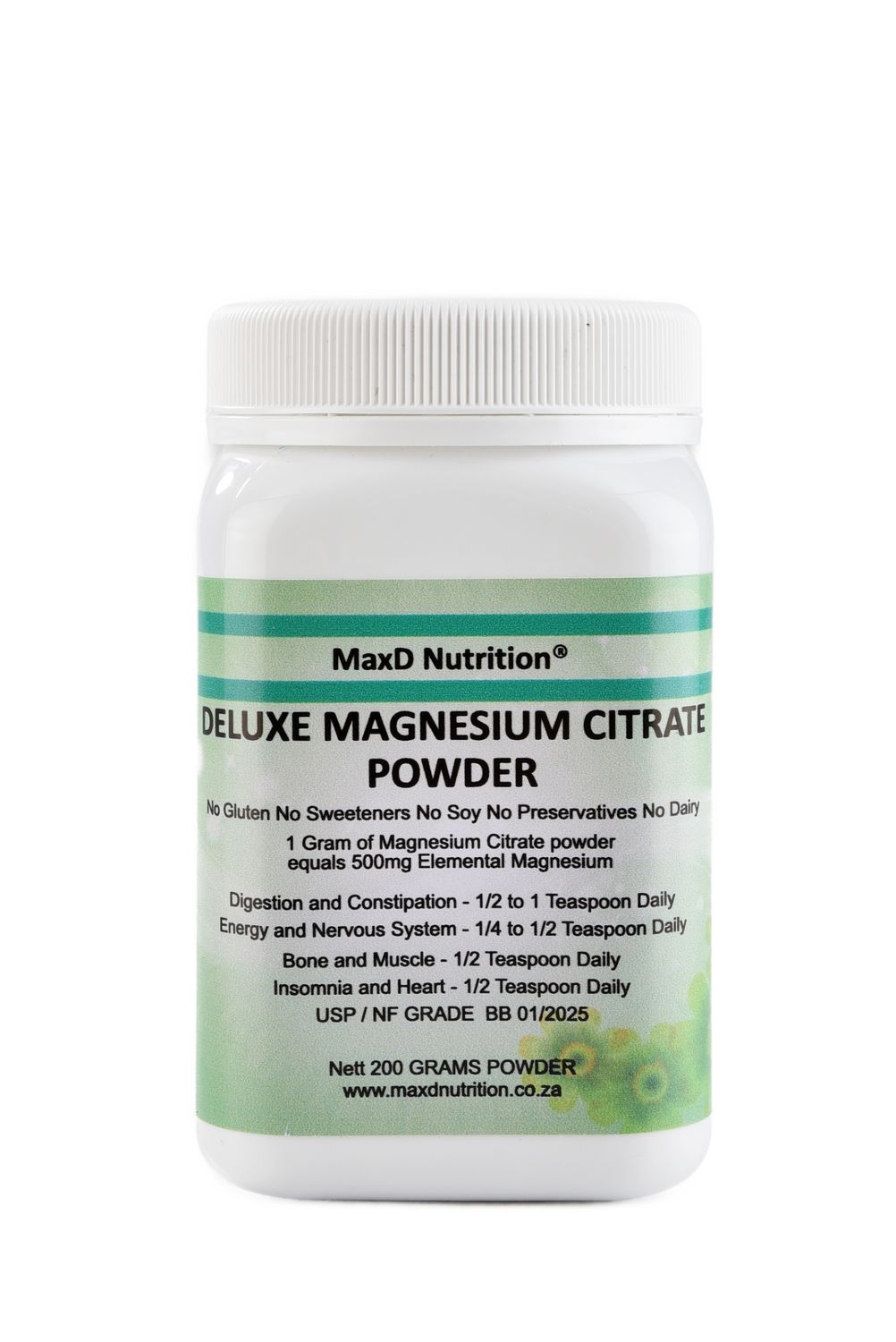 MaxD Nutrition Deluxe Magnesium Citrate Powder