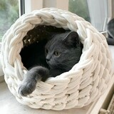 Cat Cave "Cleo" | Dog Cave | Cat Basket | Cat Bed