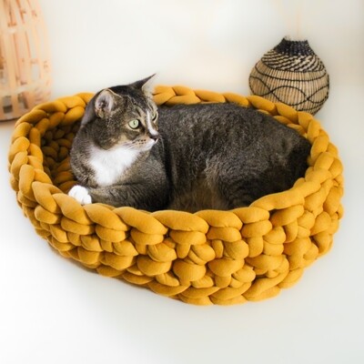 Katzenkorb | hohes ovales Katzenkörbchen | Hundekorb | Katzenbett | Hundebett