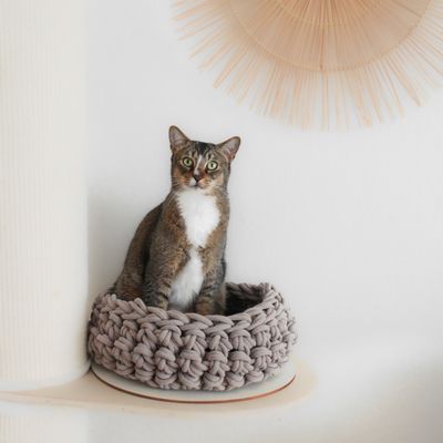 Katzenkörbchen - Hundekörbchen "Malia" aus Baumwollkordelgarn