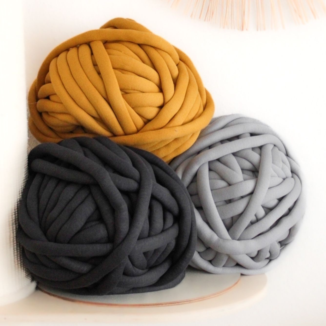 1 kg XXL chunky knit yarn made from organic cotton approx. 2.5 cm thick