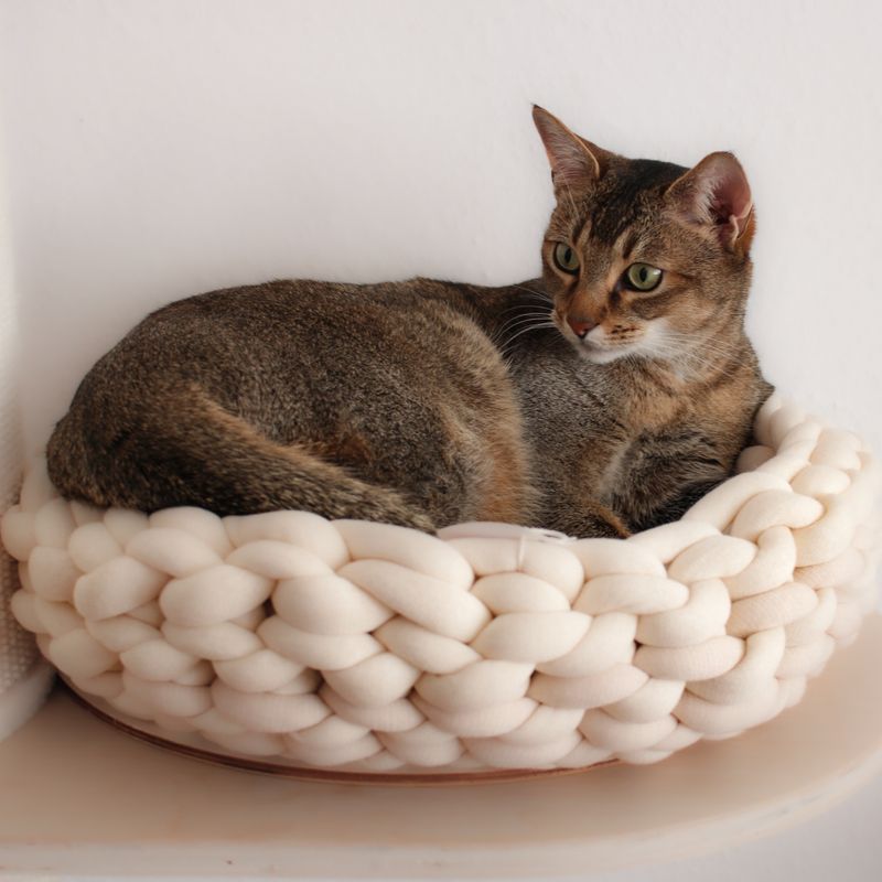 Cat basket | Dog basket "Lisa" made from cuddly organic cotton yarn