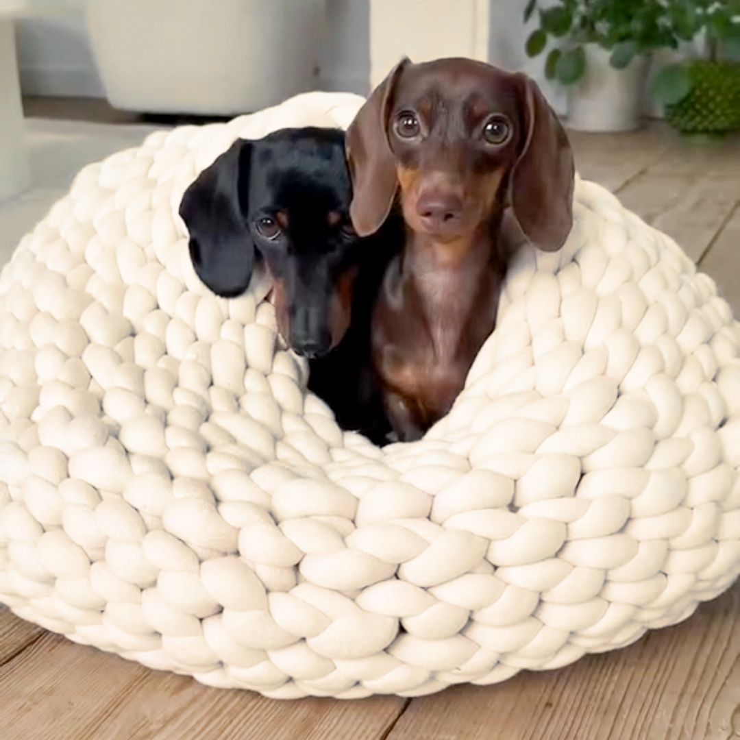Emma – Handgefertigte Hundehöhle, Körbchen & Hundebett