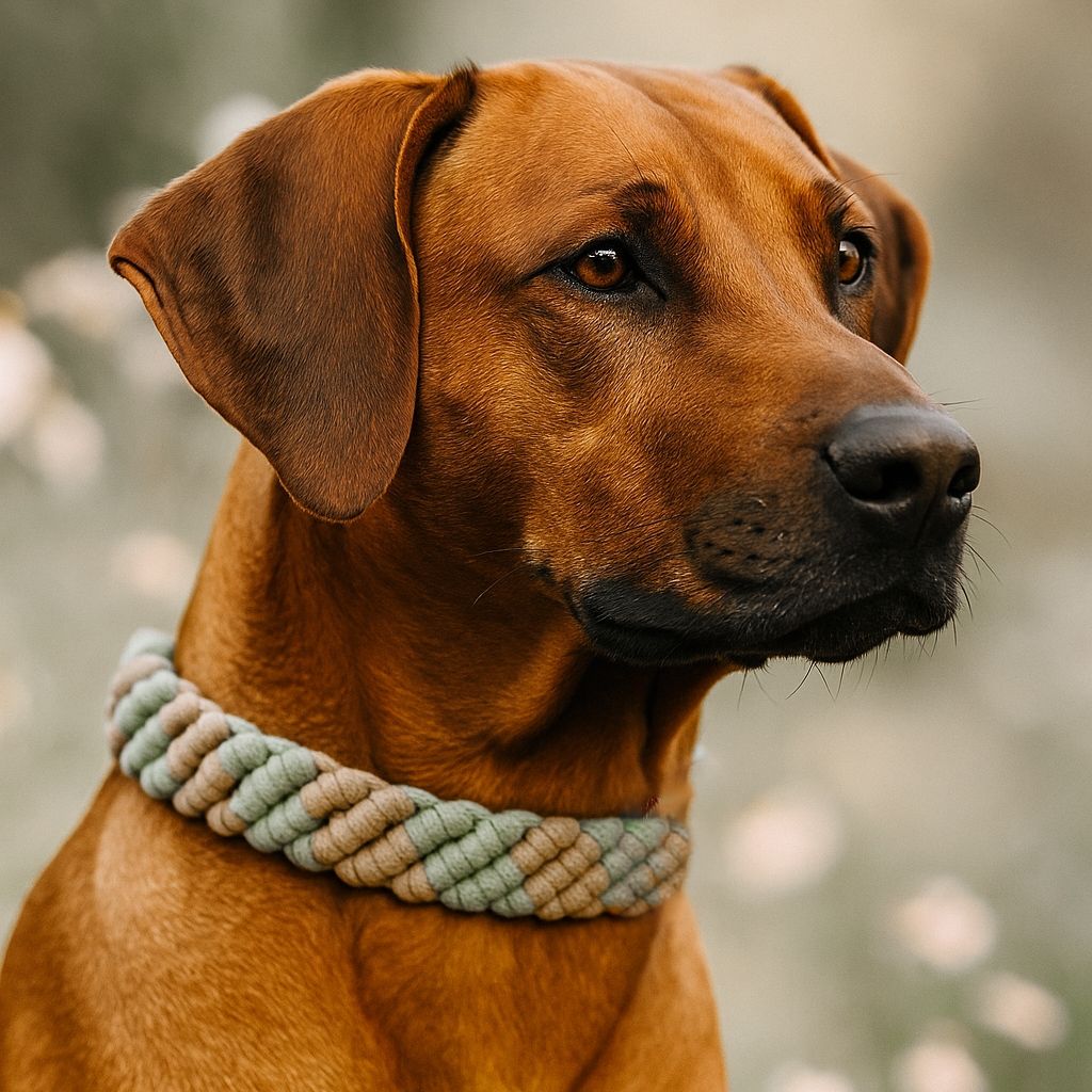 Makramee-Hundehalsband – Handgefertigt & verstellbar