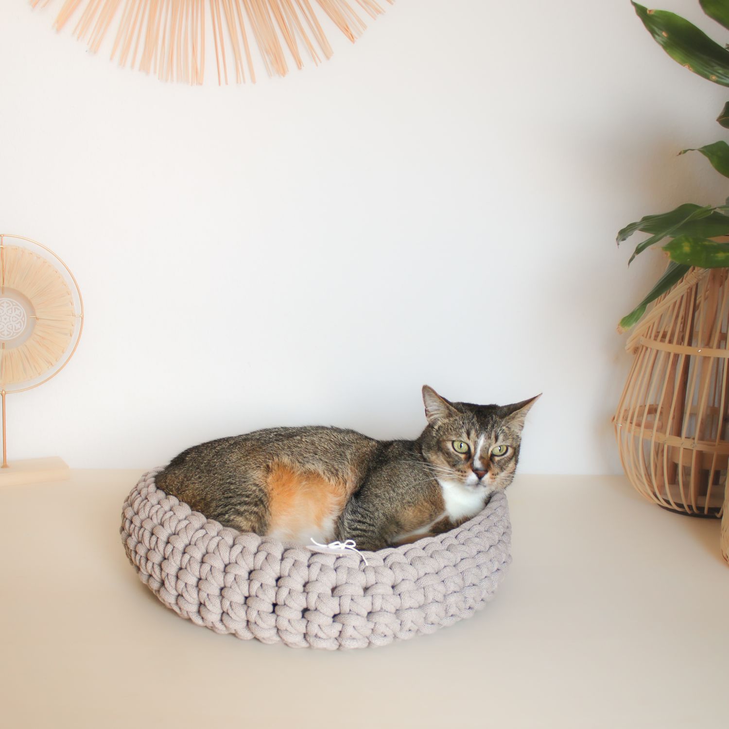 Katzenkörbchen - Hundekörbchen "Marta" aus Baumwollkordelgarn