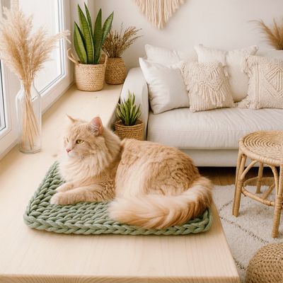 Fensterbankbett für Katzen – Recycelte Baumwolle