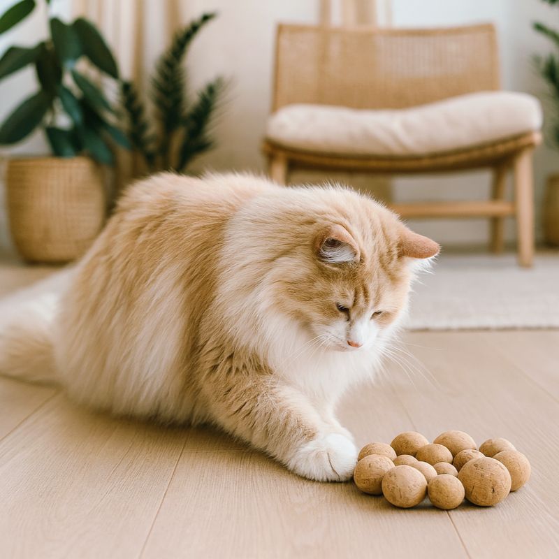 Korkbällchen Katzenspielzeug – Naturkork & zahnfreundlich