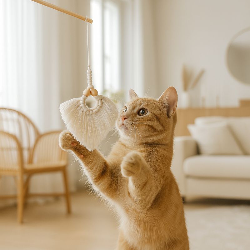 Macrame Cat Toy Attachment – Eco-Friendly & Handmade Macrame Cat Toy Attachment – Eco-Friendly & Handmade