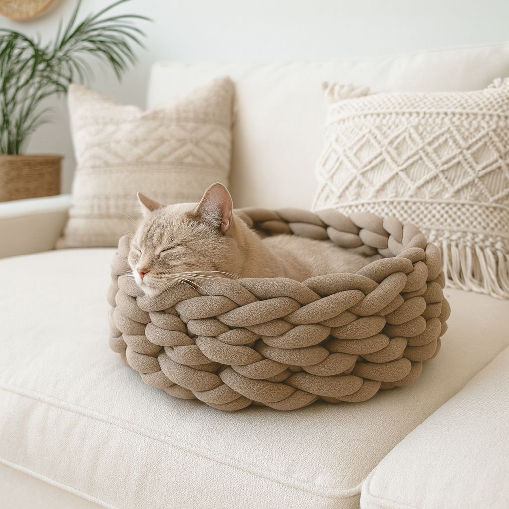 Katzen- & Hundekörbchen Anton – Bio-Baumwolle, handgemacht Katzen- & Hundekörbchen Anton – Bio-Baumwolle, handgemacht