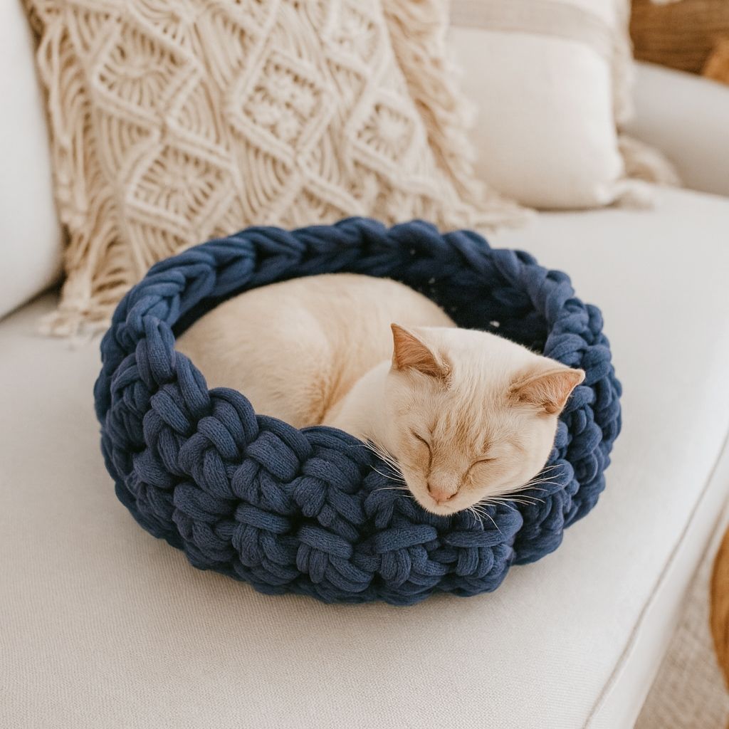 Katzen- & Hundekörbchen „Malia“ – nachhaltig & waschbar