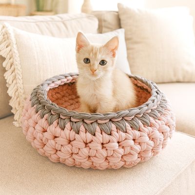 Katzenkorb | Aufbewahrungskorb| 2-farbig Katzenkorb | Aufbewahrungskorb| 2-farbig