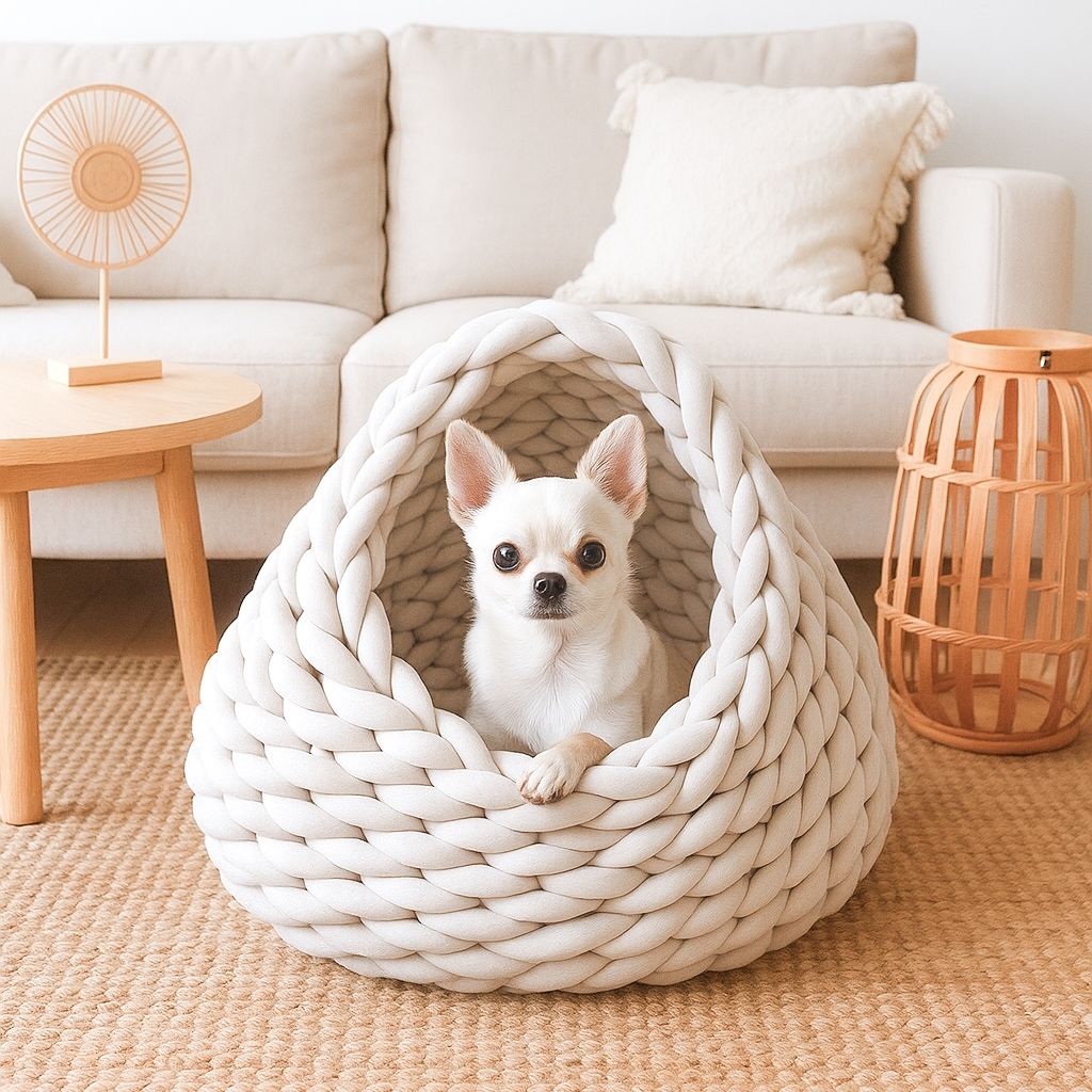 Hundehöhle  Hundehöhle "Oskar" handgefertigt aus Bio-Baumwolle