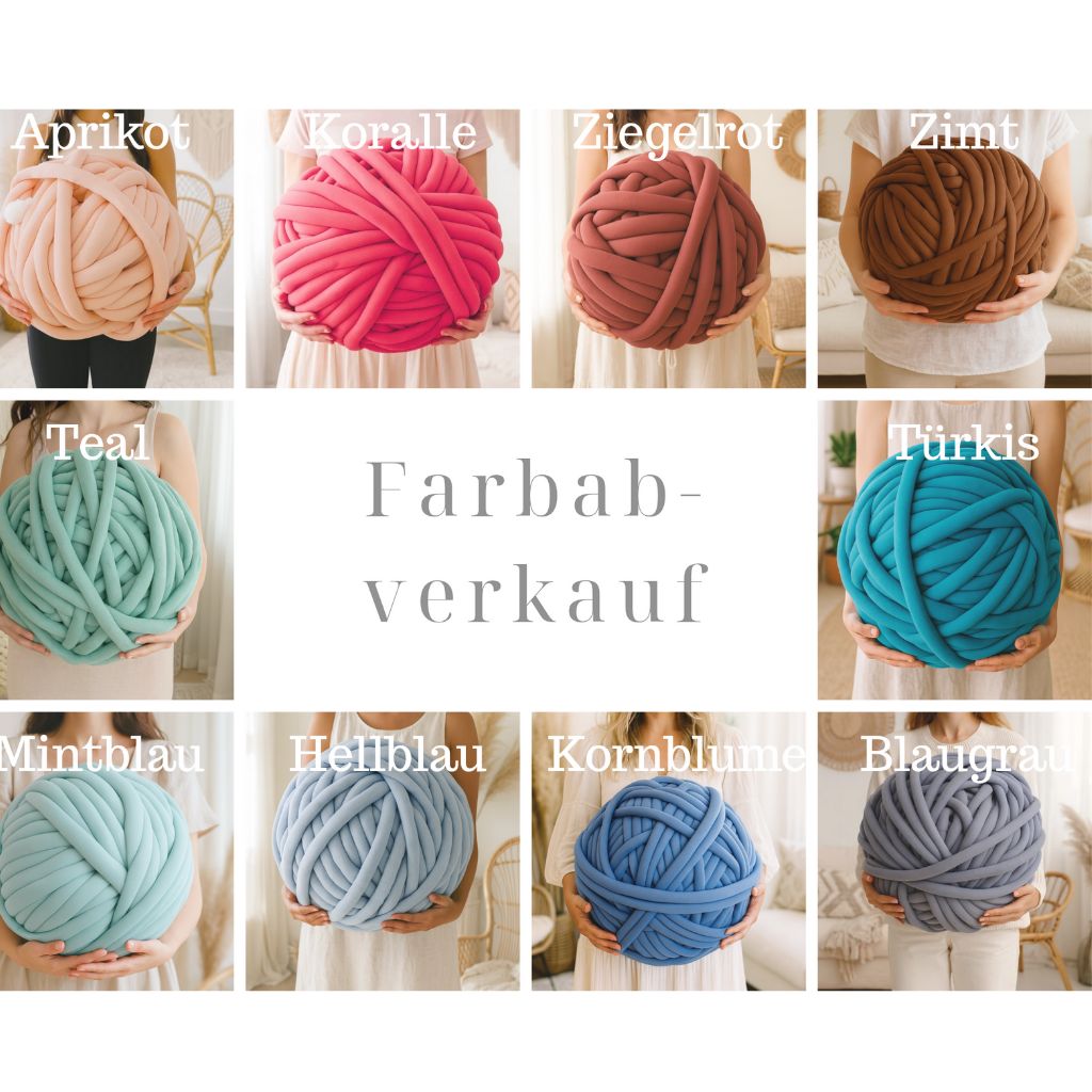 XXL Biobaumwollgarn – Grobstrickgarn für Armstricken XXL Biobaumwollgarn – Grobstrickgarn für Armstricken