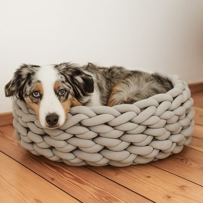 Hundekörbchen Anton – Bio-Baumwolle, handgemacht