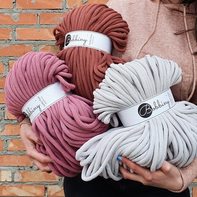 Bobbiny Jumbogarn 9 mm – Recycelte Baumwolle | 100 m