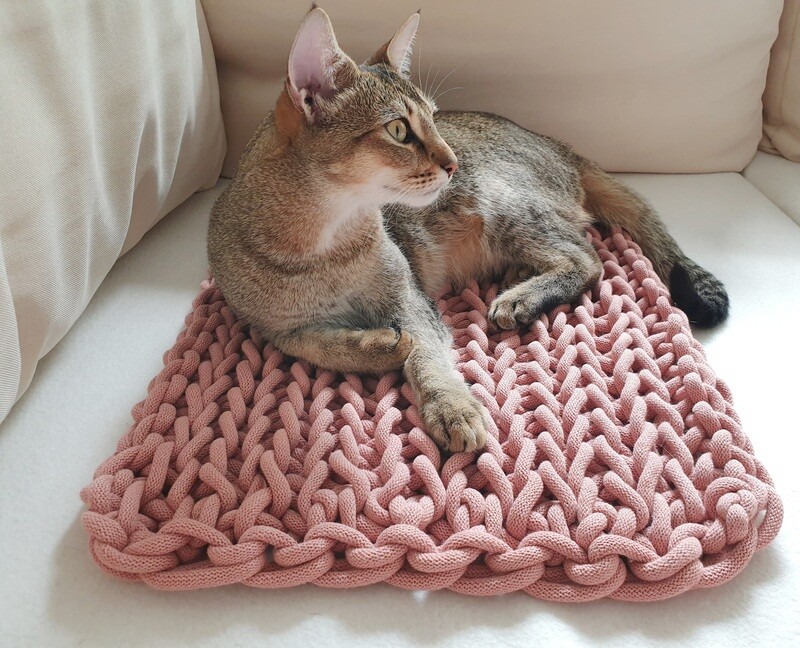 Katzendecke - aus recyceltem Baumwollgarn