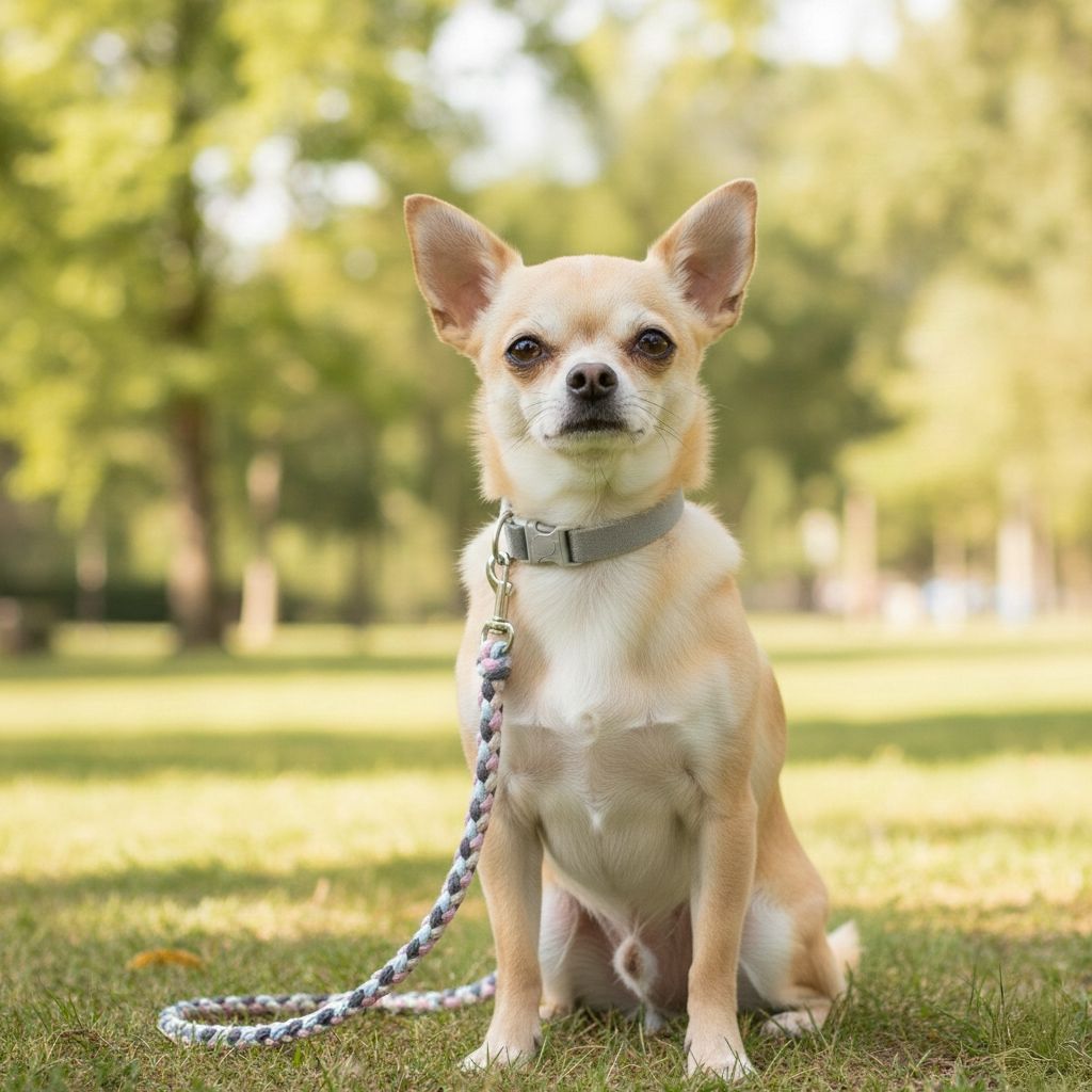 Handgefertigte Hundeleine Baumwolle mit Holzperlen – verstellbar 