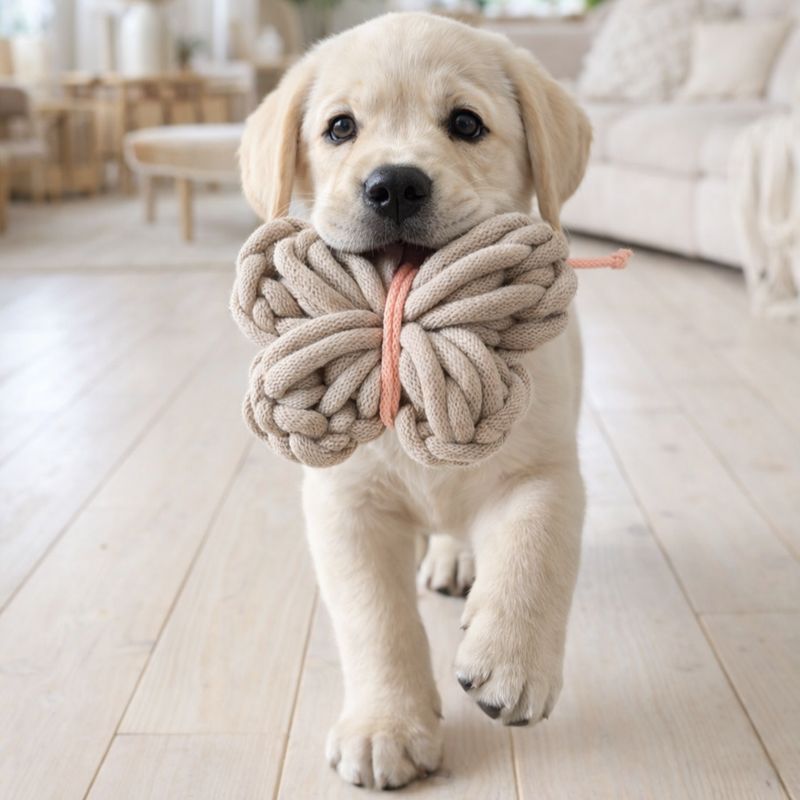 Handmade Dog Toy Butterfly Recycled Cotton