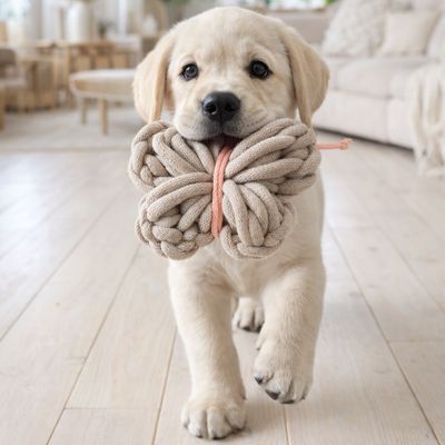 Handgemachter Hundespielzeug Schmetterling Baumwolle