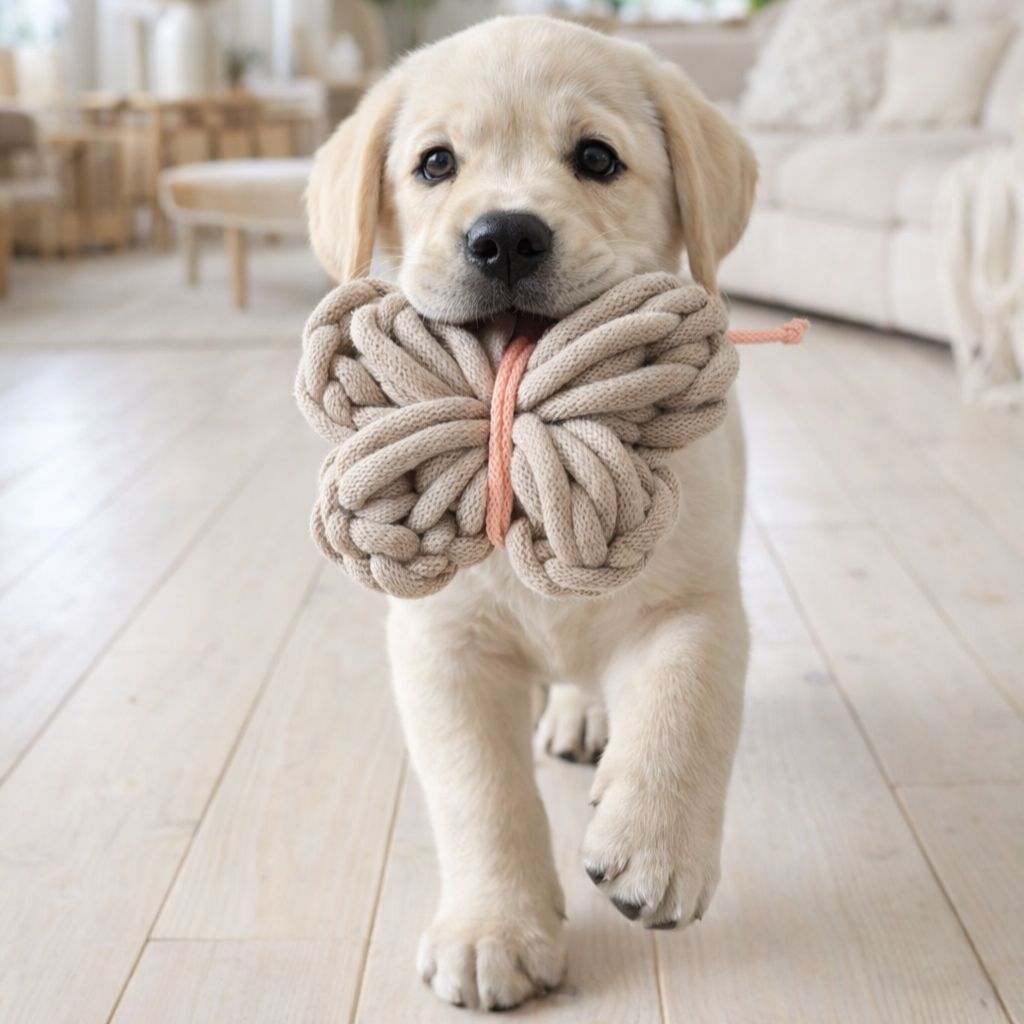Handgemachter Hundespielzeug Schmetterling Baumwolle