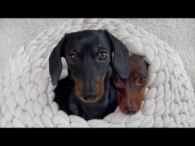 Emma – Handgefertigte Hundehöhle, Körbchen & Hundebett