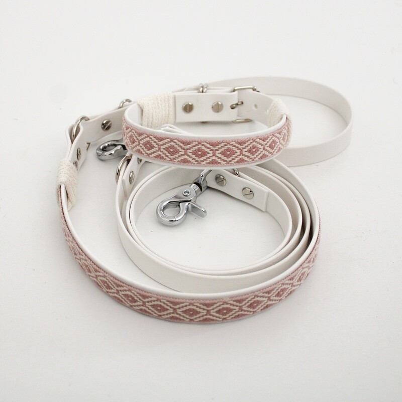Hundehalsband im Bohostil - Rautenmuster - Ethnostyle